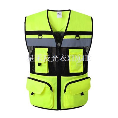 Reflecterend vest Verkeerspatrouillevest met meerdere zakken