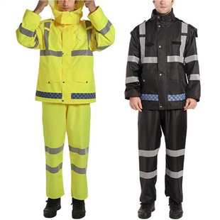 Regenkleding met hoge zichtbaarheid