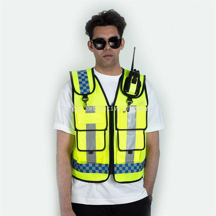 Landmeter veiligheidsvest met zakken