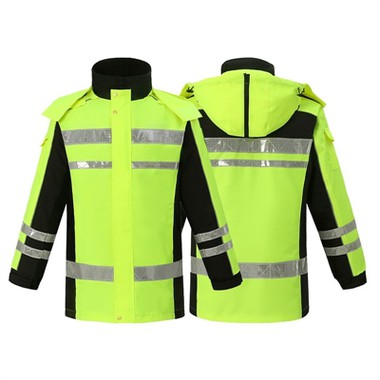 Wanneer wegbeheerders afneembare, reflecterende katoenen kleding met rooster ...